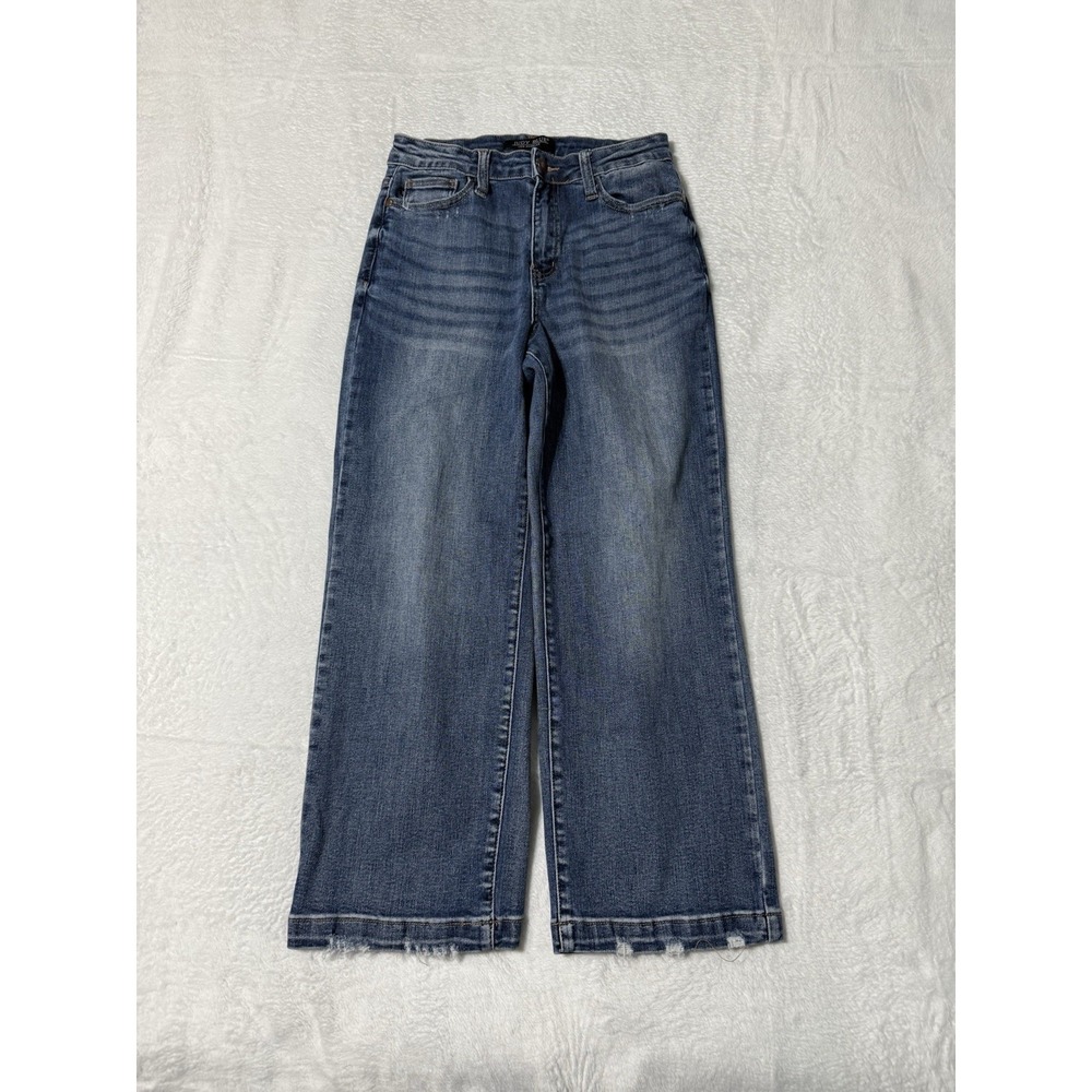 Judy Blue Womens 3 Jeans Wide Leg Cropped High Waisted 26x24